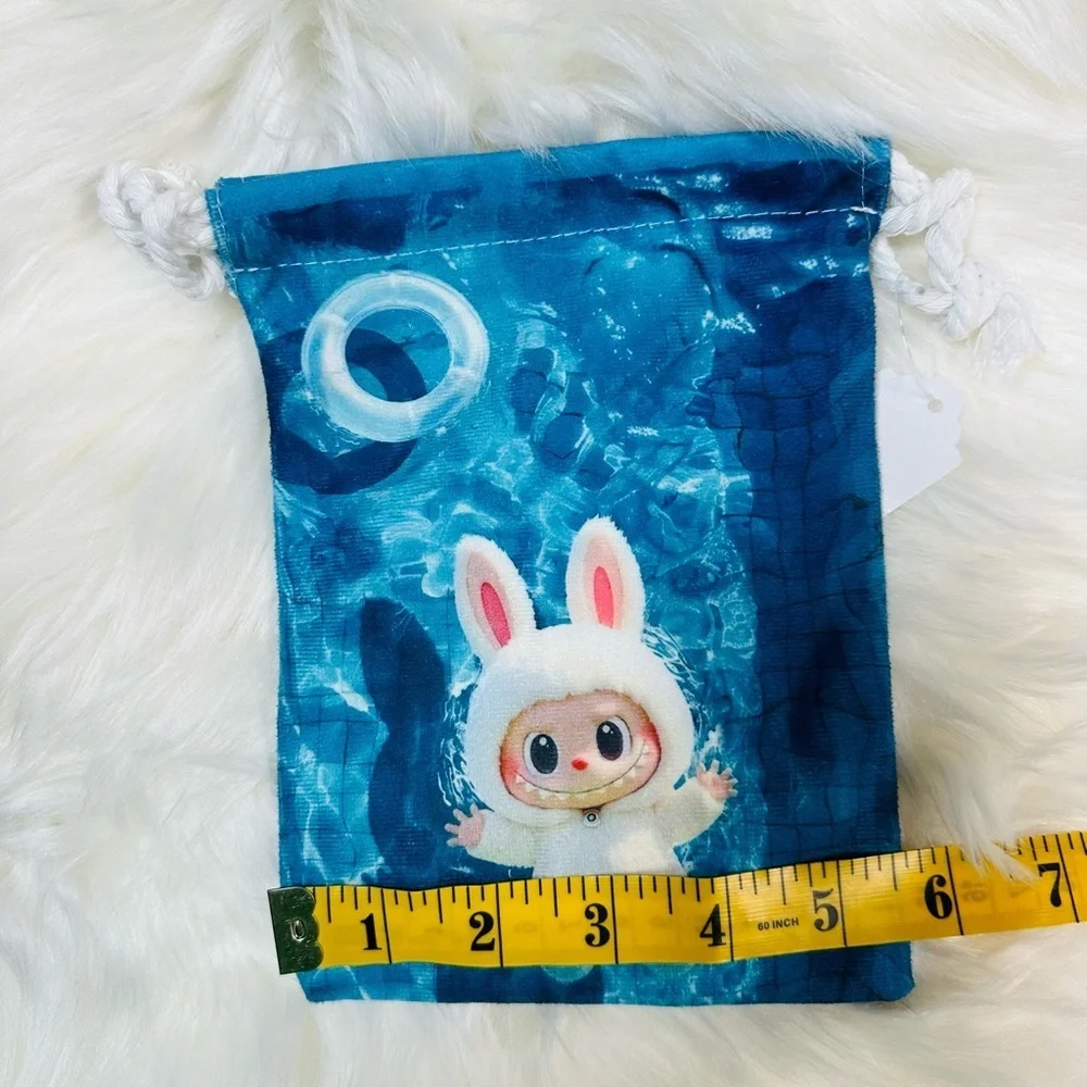 Set of 5 Charming Kids Drawstring Bags with Labubu Designs